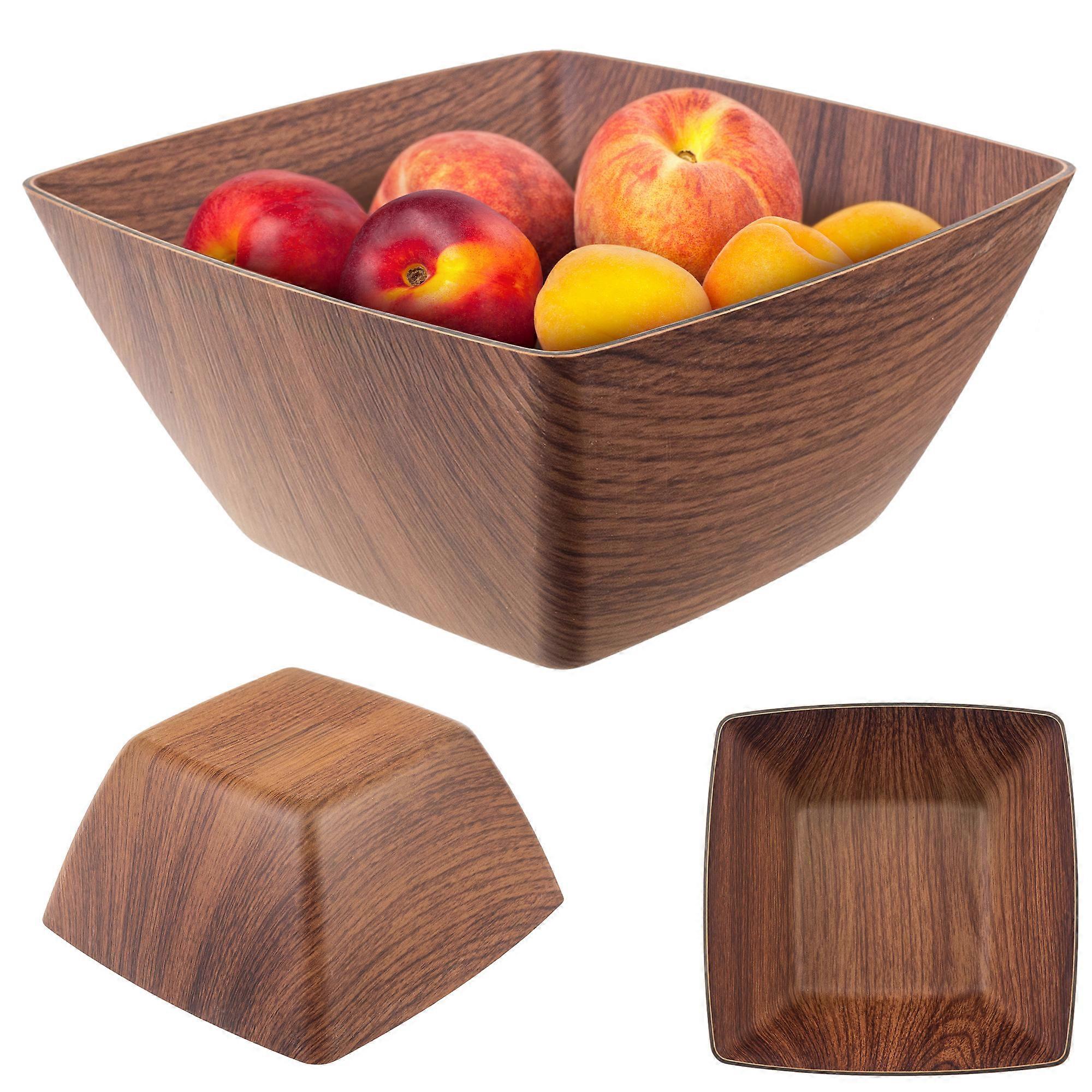 KADAX Plastic Salad Bowl 19 cm Square For Salad Fruit Snacks