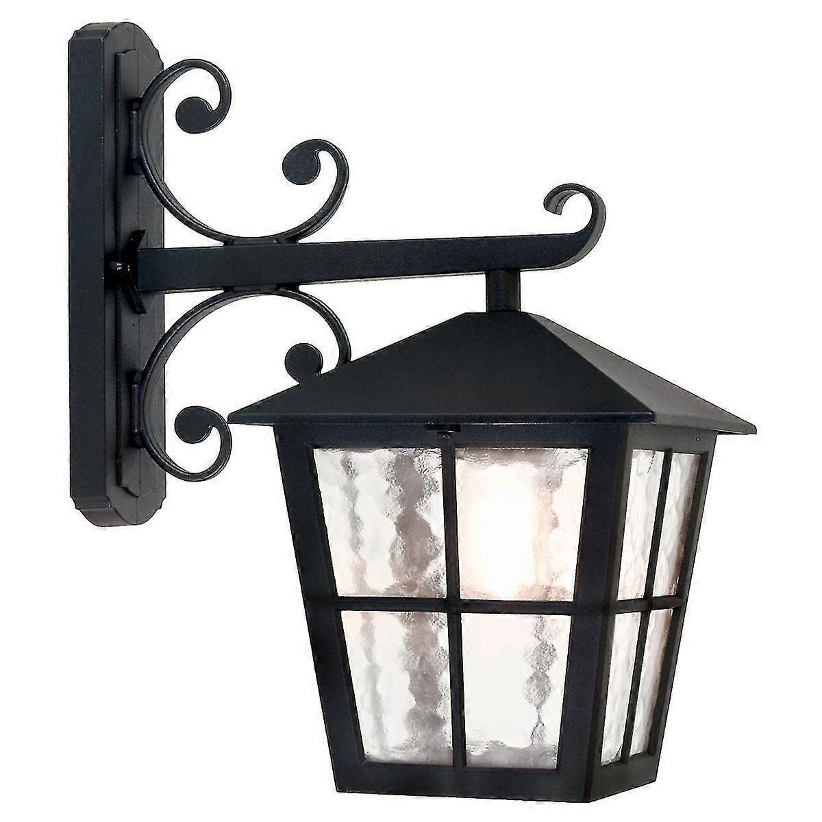 1 Light Outdoor Wall Lantern Light Black, E27
