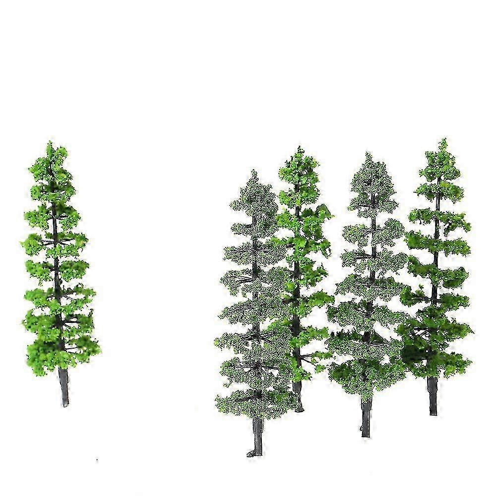 10 Pcs Model Fir Tree Plastic Miniature Landscape Scenery Train Railways Mini Layout