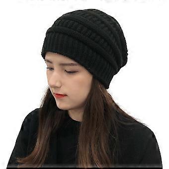 Czapki z dzianiny zimowej dla kobiet, jedwabna satynowa podszewka Gruba czapka Miękki elastyczny Knit Warm Slouchy Beanie Hat