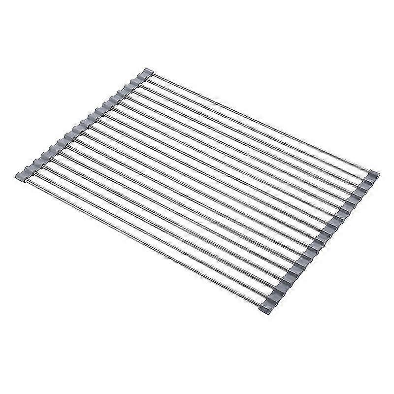 Stainless steel folding drain rack drain rack roller shutter kitchen rack
