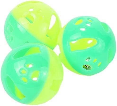 YOITEA Cat Bell Ball Plastic 3PCS Funny Noisy Kitten Chase Toy Kitten Play Toy for Home Fun Exercise Simple Interactive