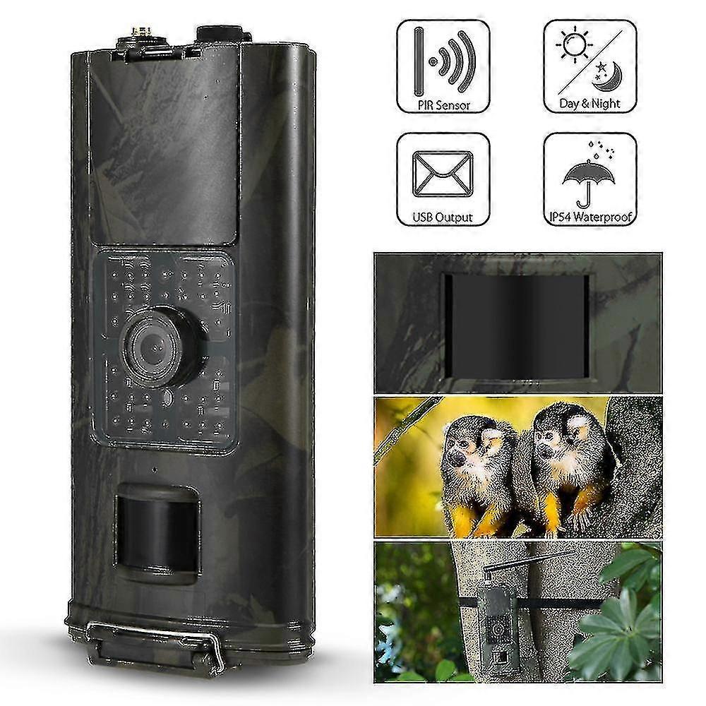 屋外トラップゲームハンティングカメラ4k HD防水1080p野生生物ナイトビジョンスカウトトレイルカメラワイヤレスカム