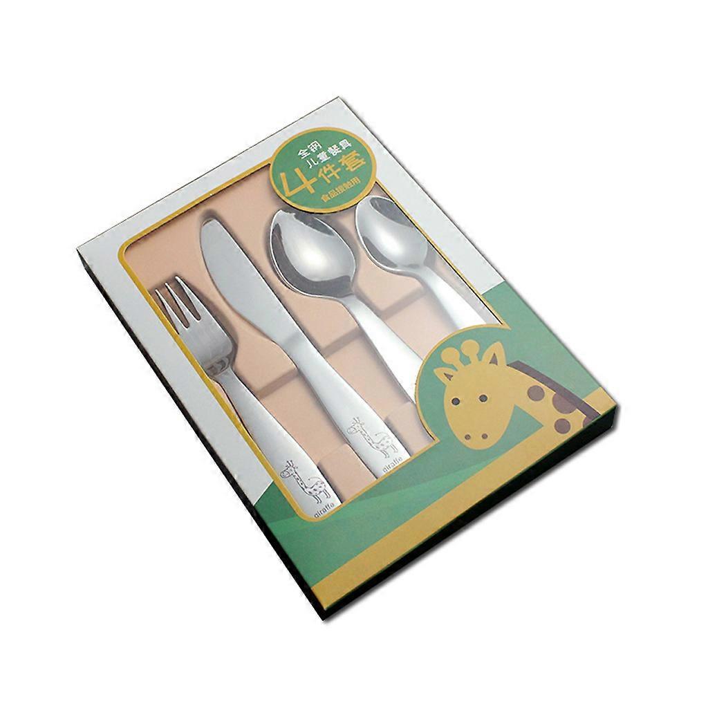 Reusable Spoon Fork Knife Stainless Steel Portable Student Tableware Set