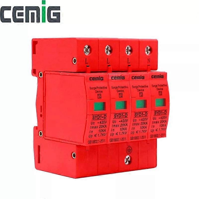 Cemig SYD1-D Surge Protector Device SPD 4P AC420V 20kA Low-Voltage Arrester  Lightning Protection