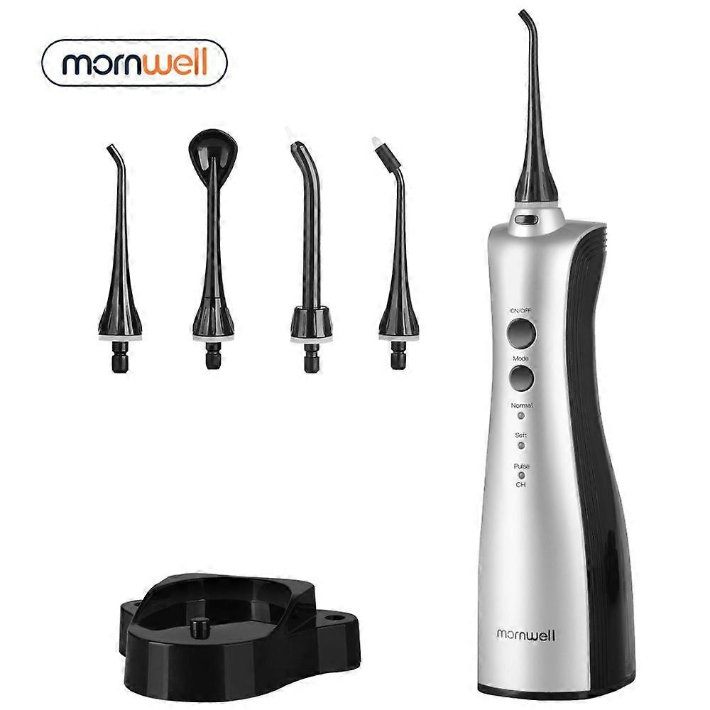 Portable Oral Irrigator Inductive Rechargeable Dental Water Flosser Jet 3 Modes Irrigator Dental Teeth Cleaner + 5 Jet Tip
