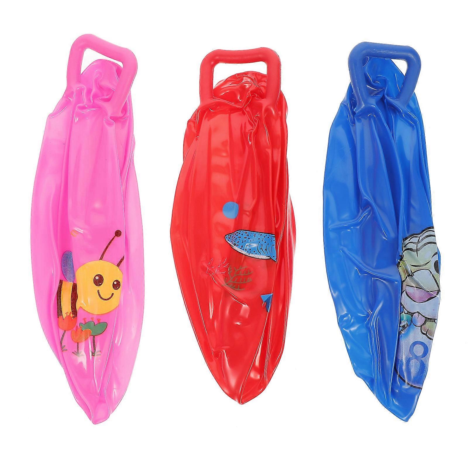 3Pcs Inflatable Hopper Balls Hop Bouncy Jumping Ball with Handle Kicking Bounce Jumping Hopper Educational Toy Random Style