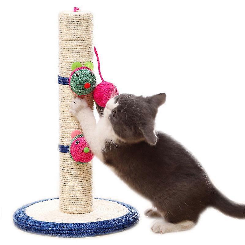 16" Tall Cat Scratching Post, Claw Scratcher with Sisal Rope,Pet supplies
