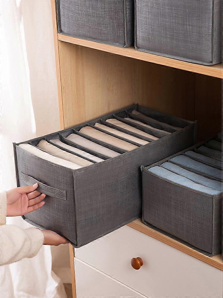2023 New Clothes Organizer Box with Multiple Compartments for Sorting and Organizing, Durable and Foldable Storage Solution, Grey