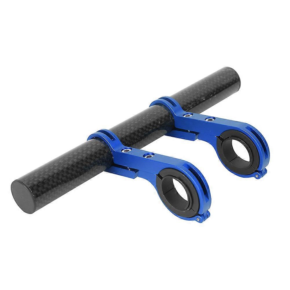 2024Bike Multifunction Extension Bracket Code Table Light Support Flashlight Stand Carbon Grain Double Clampblue