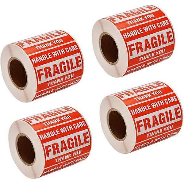 Fragile stickers 4 rolls 76.2mmx50.8X500 sheets Fragile - with handle