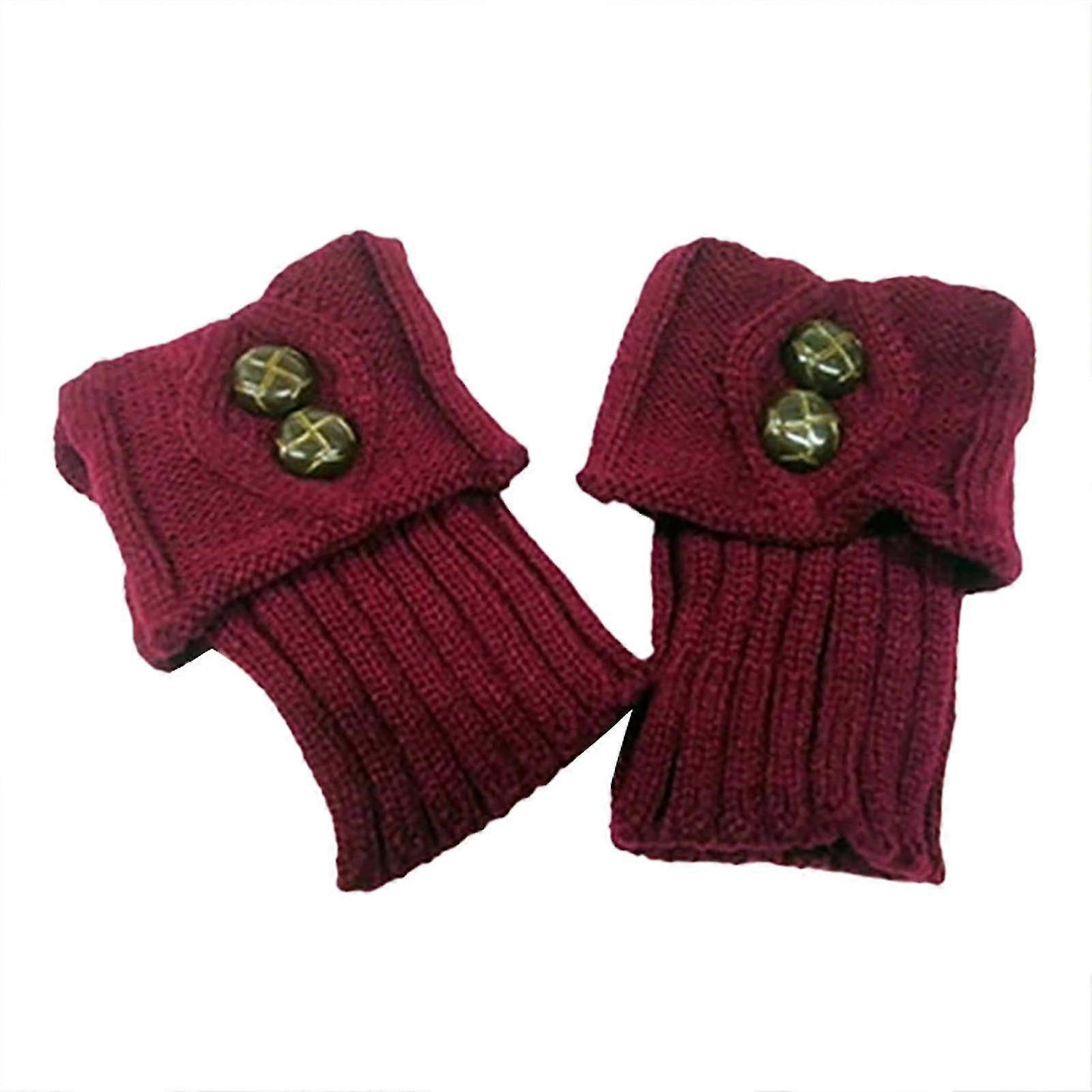 נשים כפתור גרביים אתחול אביזרים אביזרים קצרים רגליים מחממי רגליים סריג טופרים