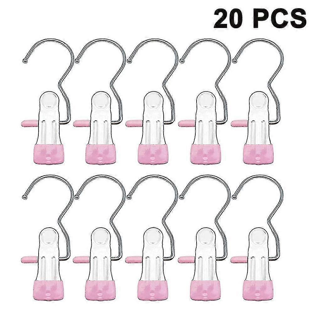 Portable Laundry Hook Boot Clips/stainless Hanging Clothes Pins 20pcs