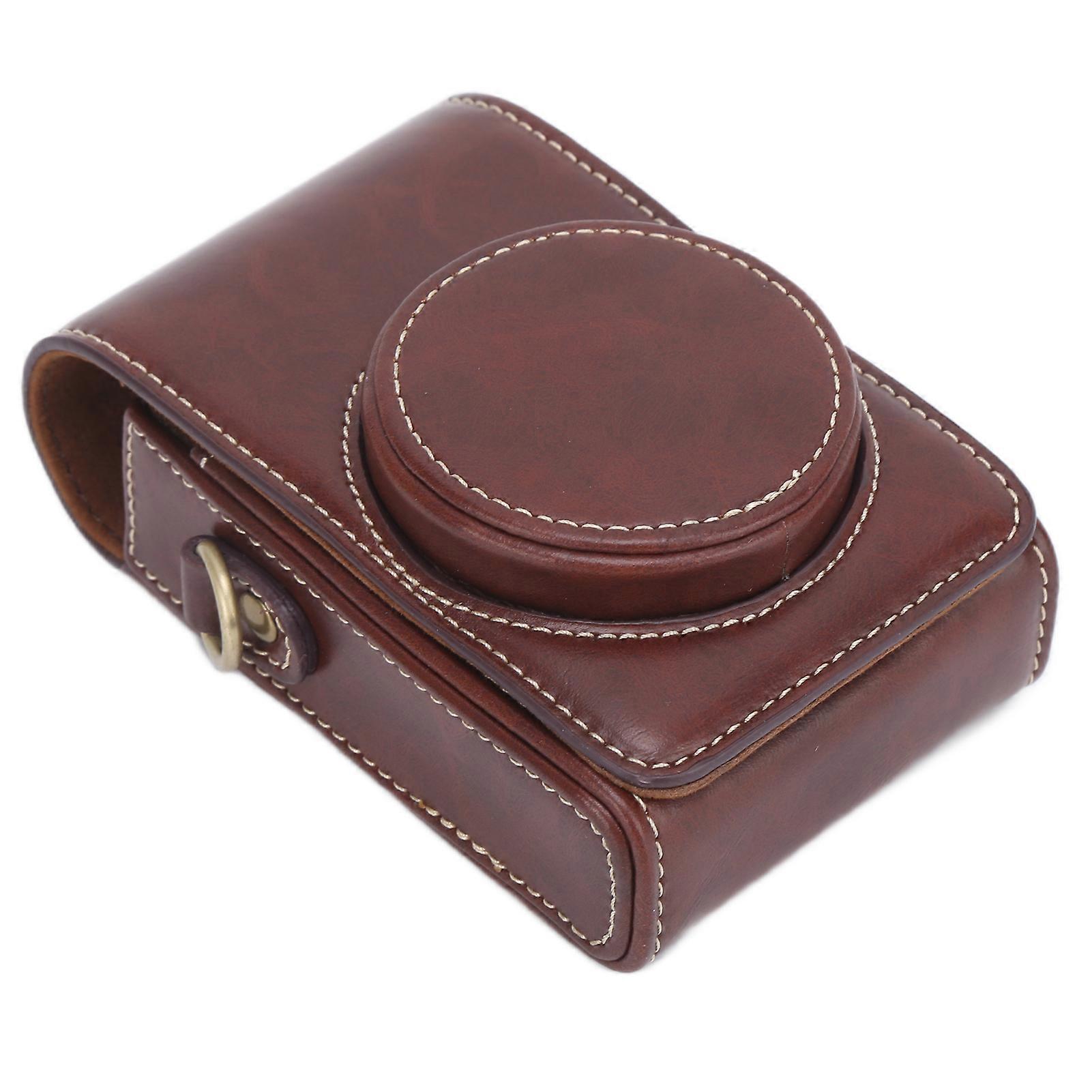 Retro PU Leather Camera Case with Strap for GR/GR2/GR3 Coffee