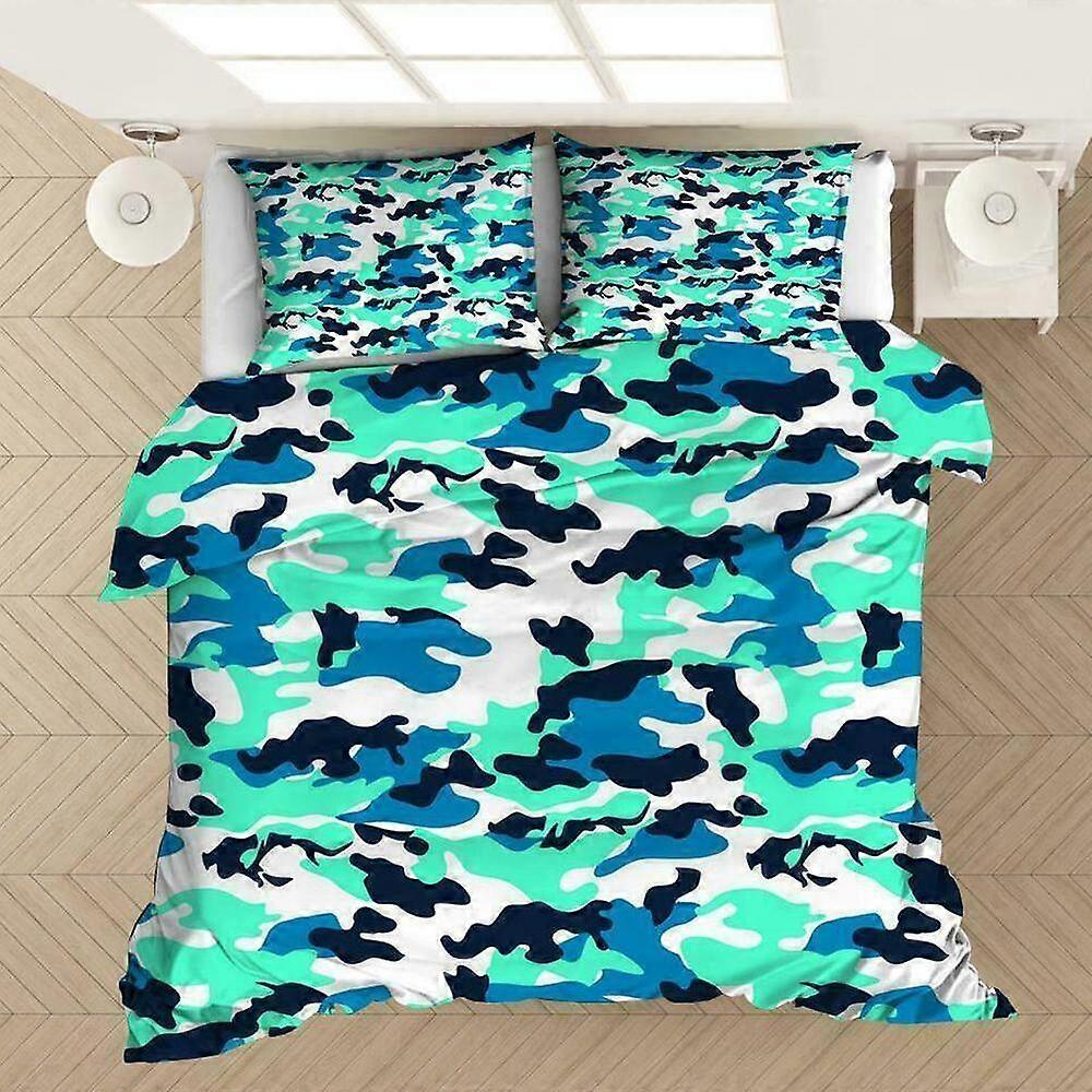 v1285 Lençóis Exército Camuflagem Menino Capa de Edredão Conjunto Têxteis para Casa Doona Capa Lençóis IU1285