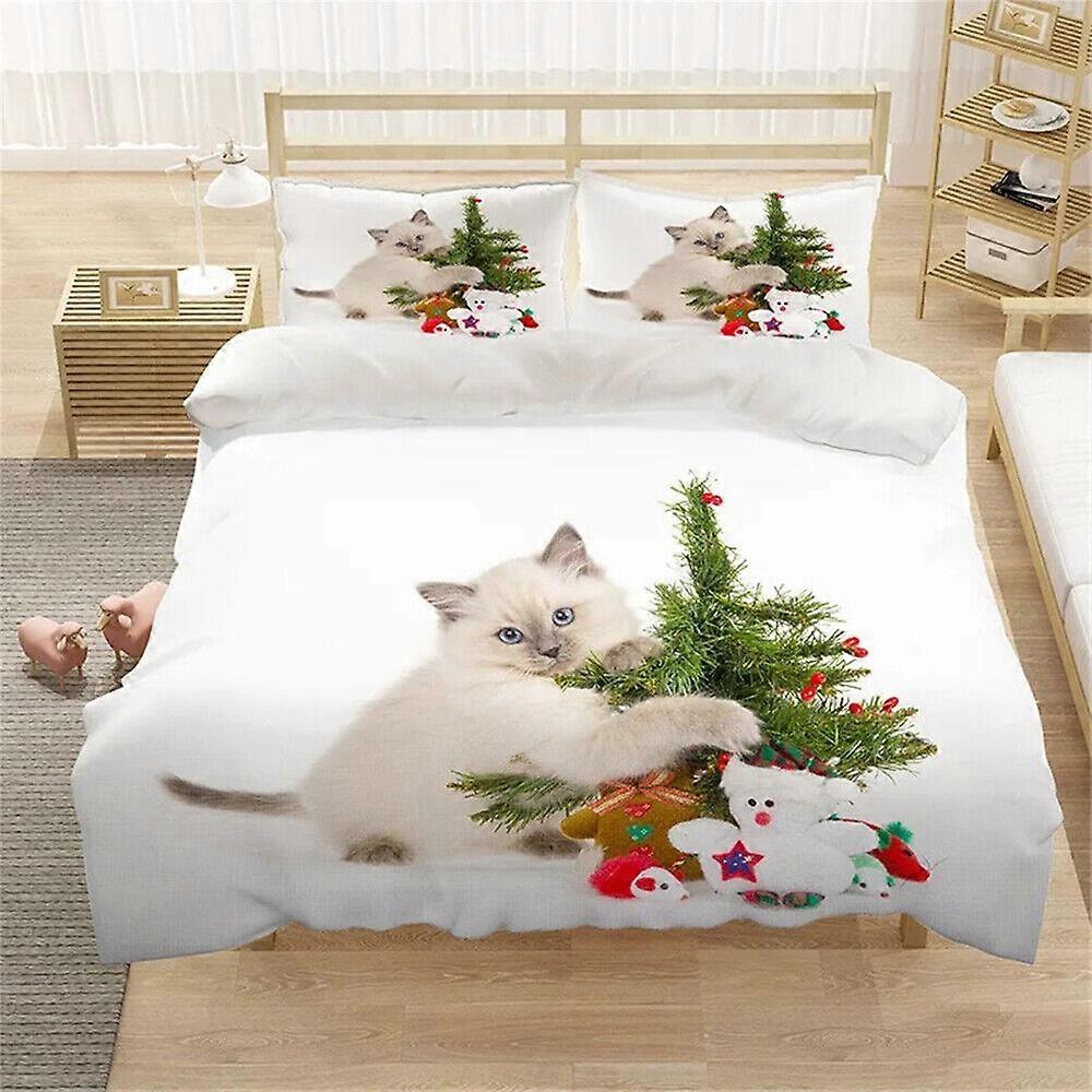 v4976 Bed Sheets  Dogs Cat Pattern  Doona Duvet Cover Set    Bedding Bed Sheets IU4976