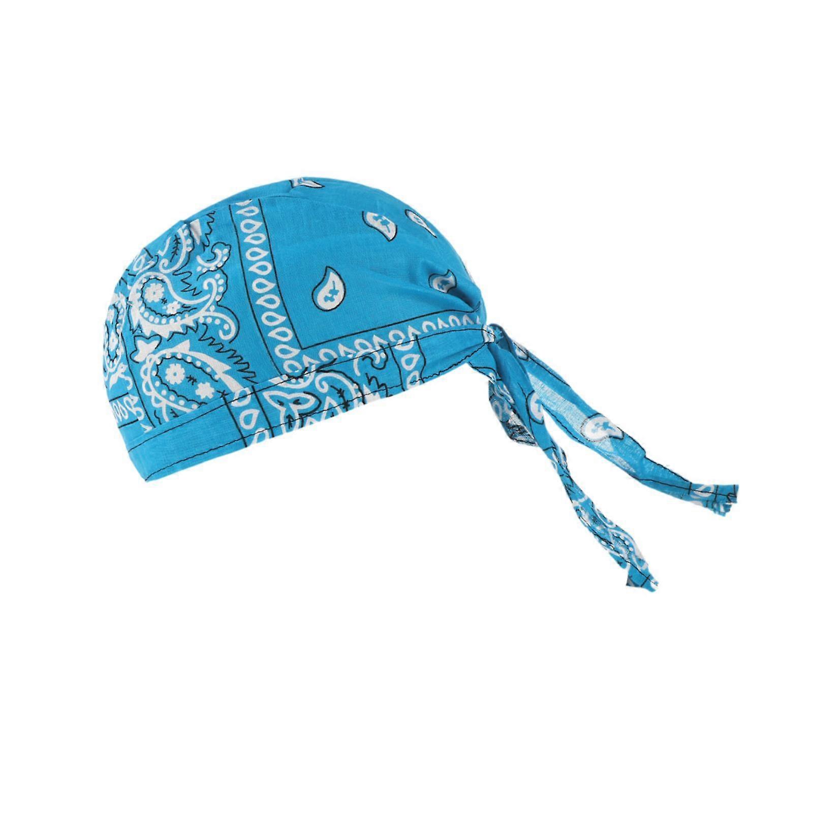 Herr Skull Cap Huvudskydd Vuxna Huvudbonader Do Rag för Löpning Klättring Cykling Blå