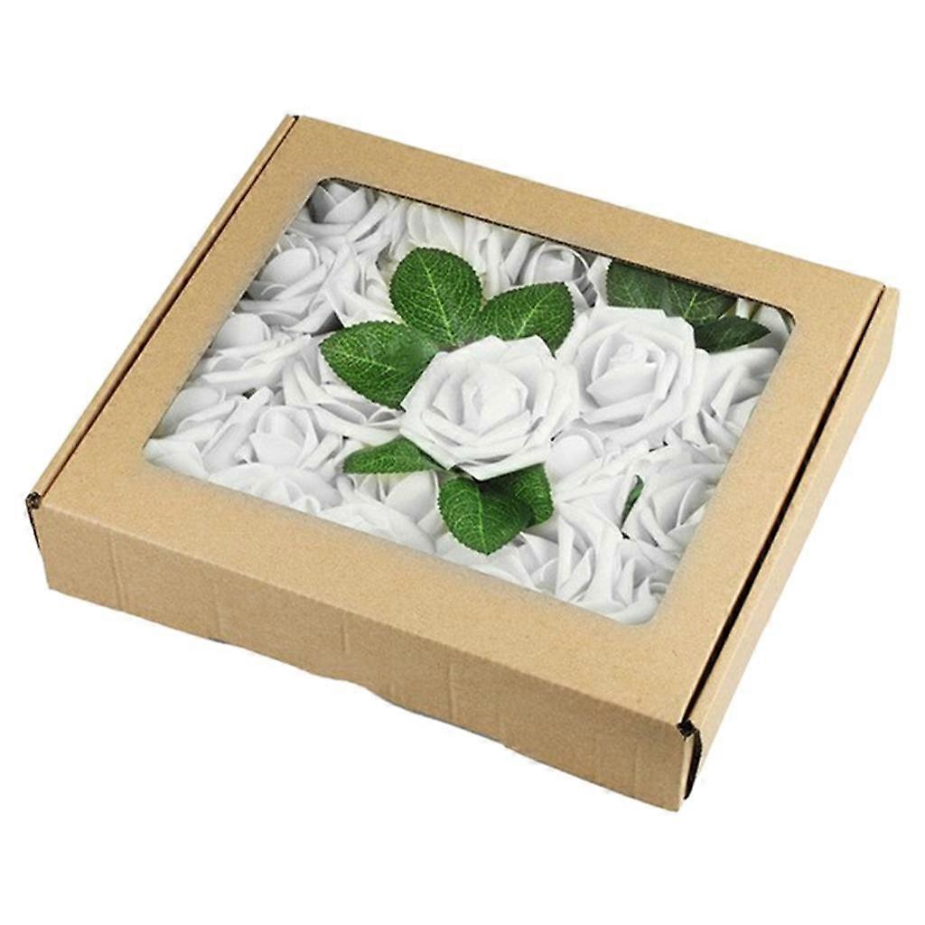 PE Schiuma Rosa Fiori San Valentino Giorno Decor damigella d'onore Bouquet Accessori Bianco