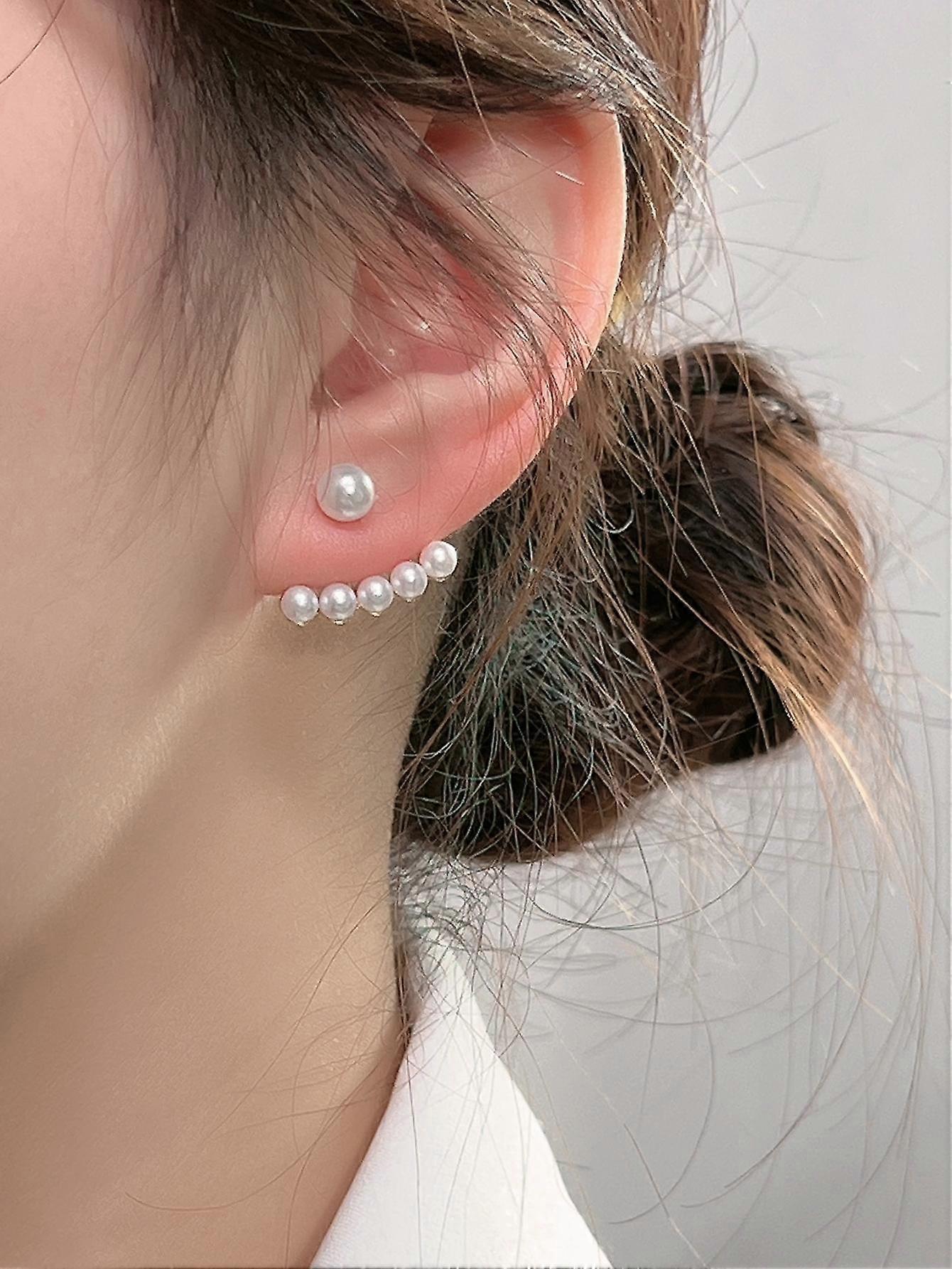 1pair أزياء فاخرة رائعة أنيقة الفرنسية حلوة نمط المرأة الاصطناعية الزجاج الاصطناعي حجر الراين أقراط