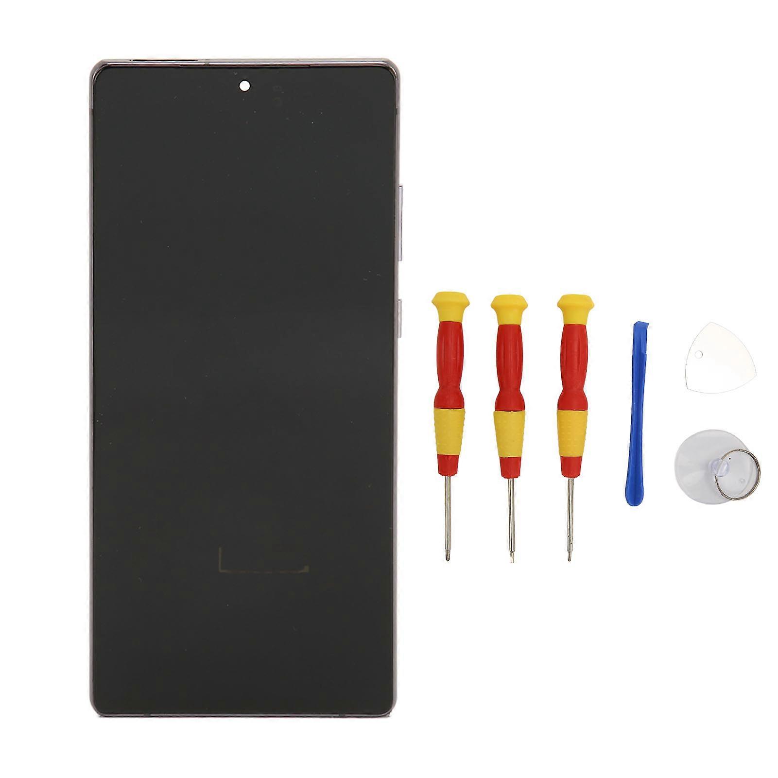 Screen Replacement for Galaxy Note 20 N970U F Phone Organic LED Digitizer Touch Screen Assembly with Frame Fingerprint Function and Repair Tools Black