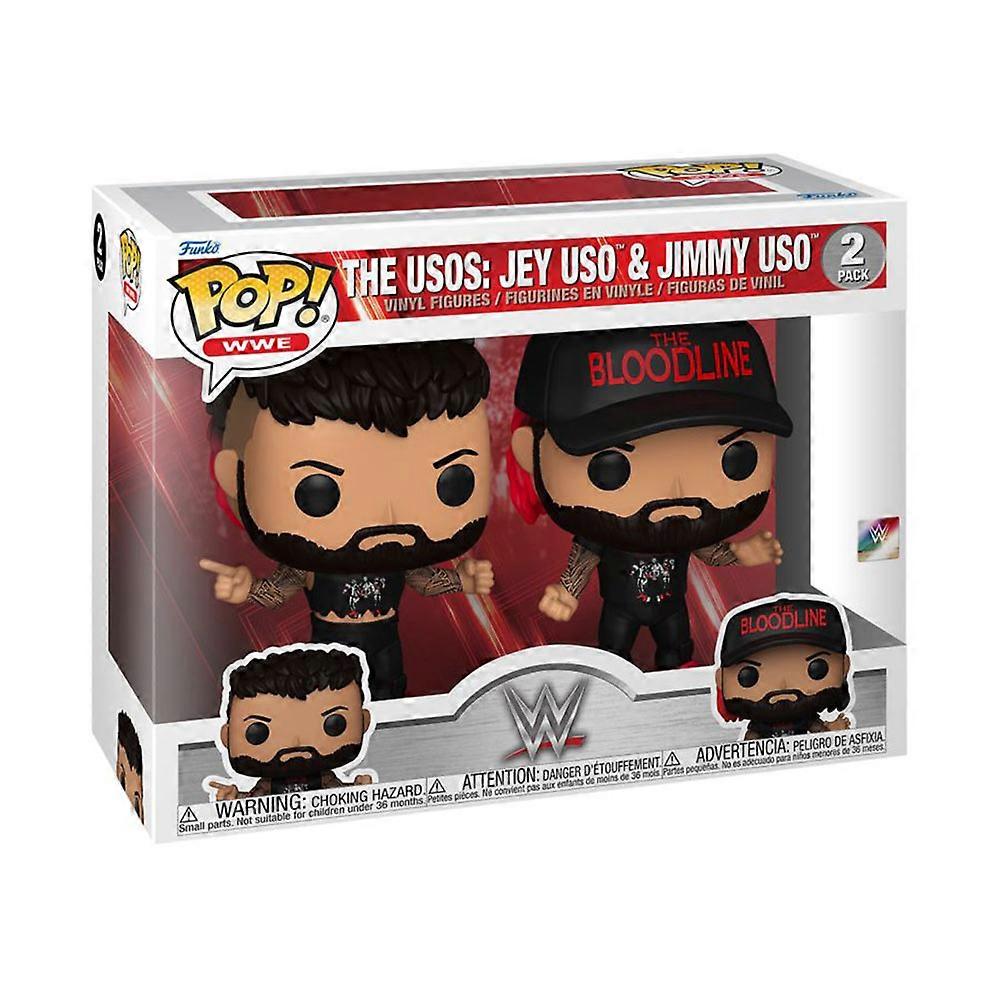 Collectible Funko Pop WWE Uso Brothers Jey and Jimmy Pack Of 2 Ages 3+ and Up