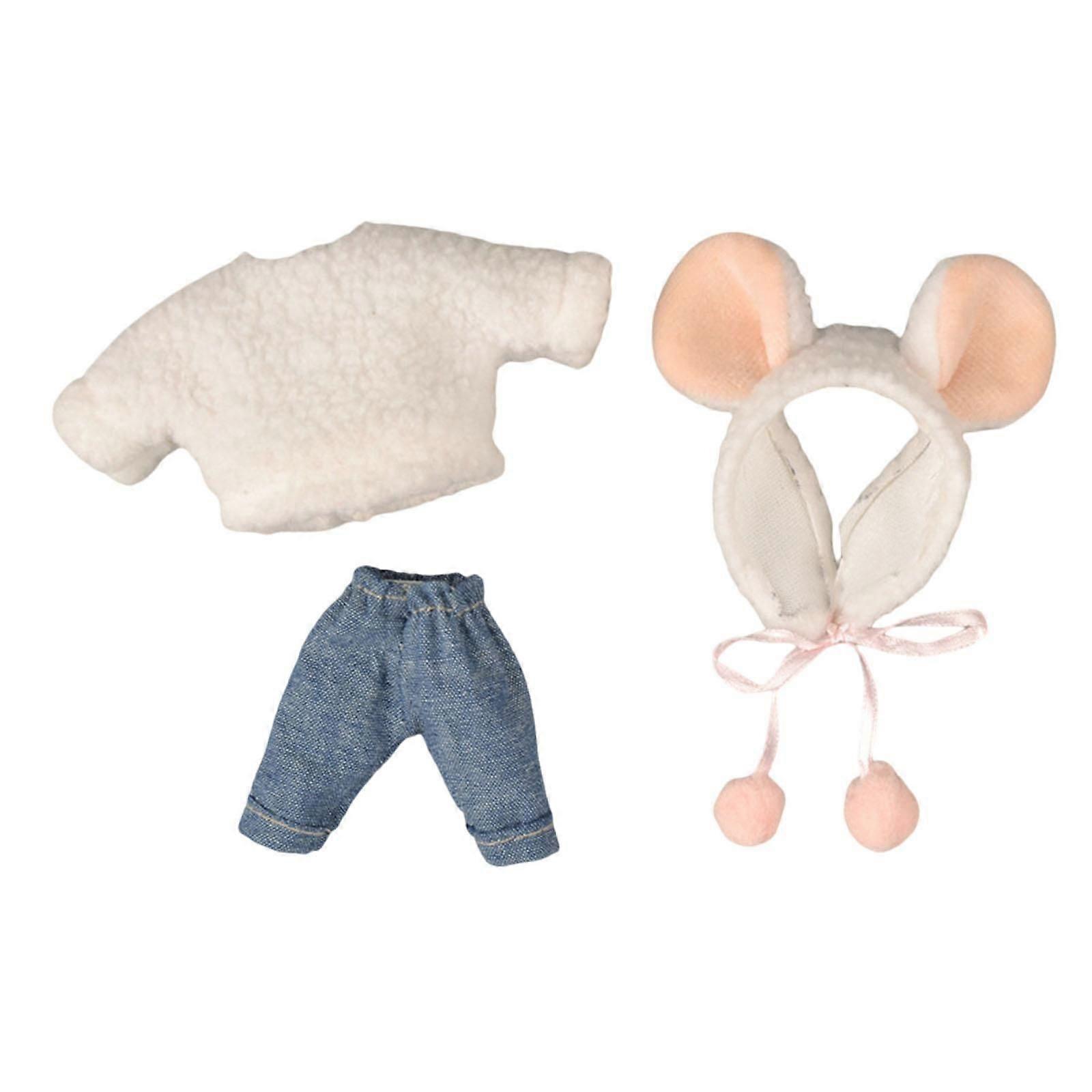 Mini Doll Kleidung DIY süße Puppe Kleider Anzug für Alter 5-7 8-10 Kinder 16cm Puppe