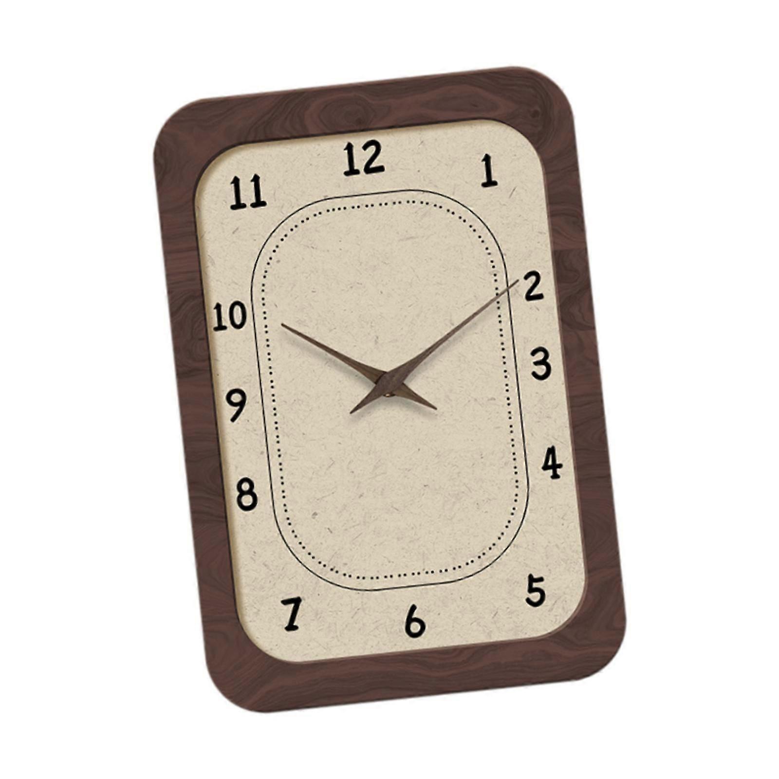Wall Clock Silent Creative Easy to Read for Decorative Apartment Farmhouse Style A