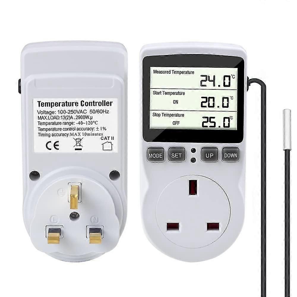 Digital Thermostat Controller Socket Outlet,  With Heating Cooling Mode
