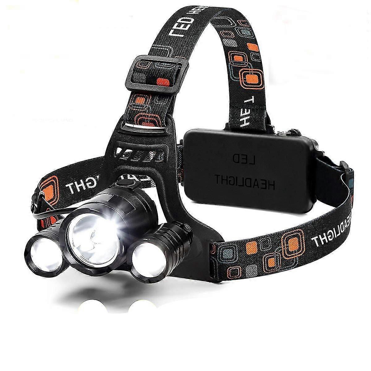 Rechargeable Headlamp Led Waterproof Headlight Super Bright 6000 Lumens,1037