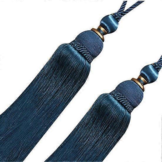 2Pcs Round Ball Tassels Curtain Tieback Rope Holdback Drape Holder Clip Decor