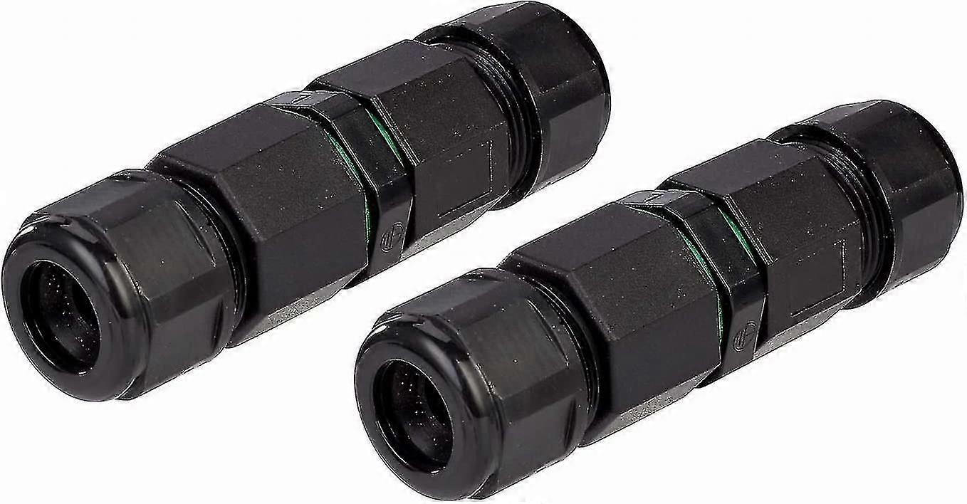 Jinyi Outdoor Cable Connector - 2-pack Ip68 3 Pole Junct Box-connector External Sleeve Coupler