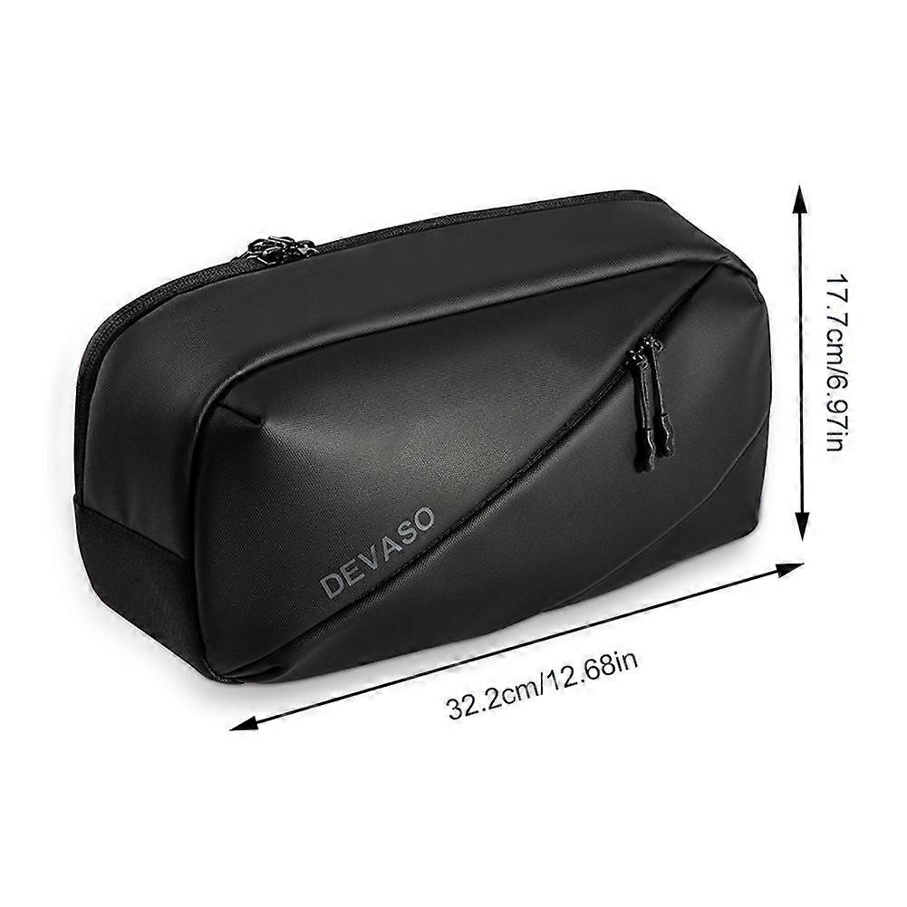 Protective Shoulder Pouch Large Capacity Carrying Storage Case PU Leather Waterproof for DEVASO Steam Deck/ROG ALLY
