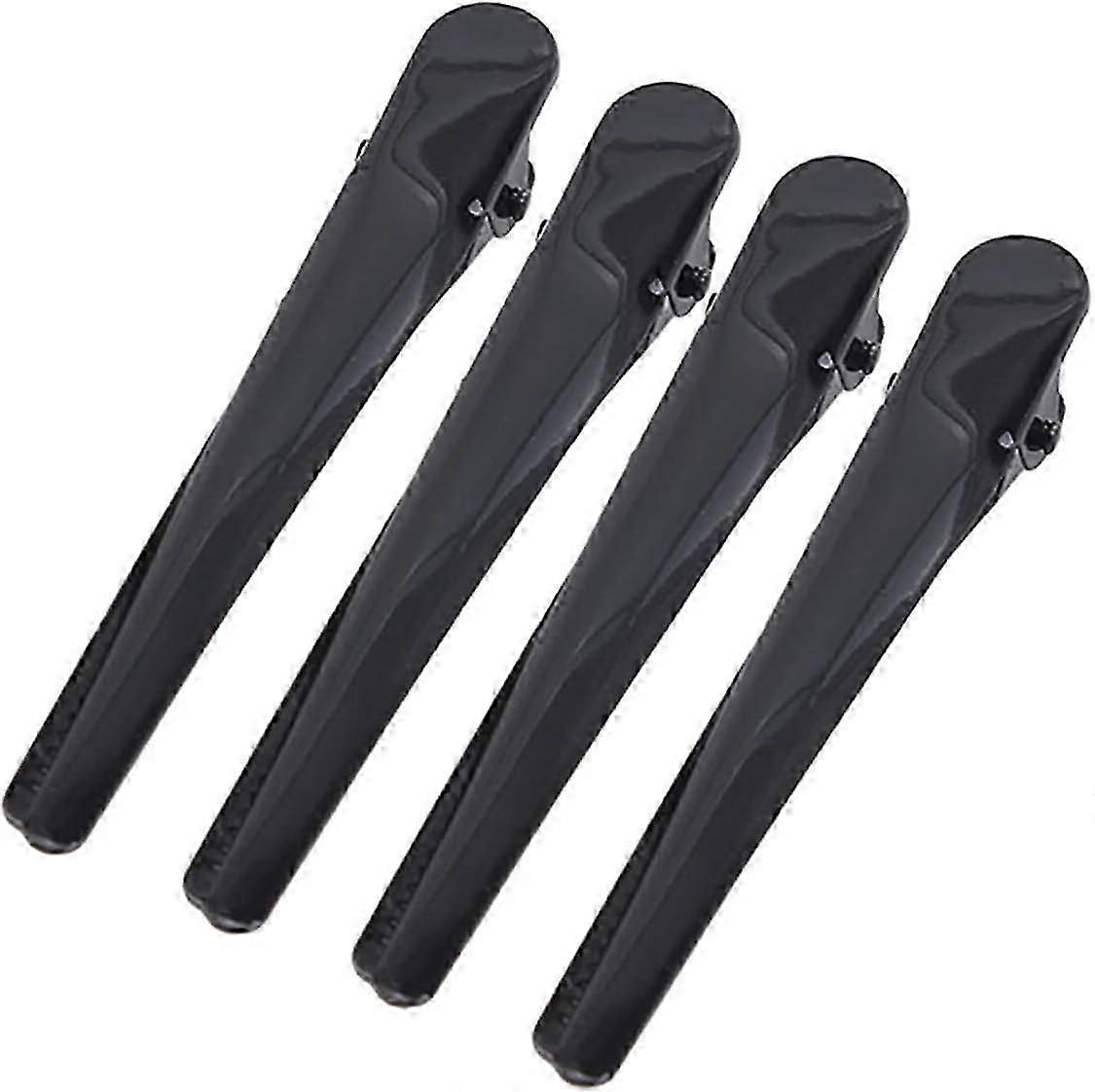 Metal Alligator Curl Clips for Hair Styling Hair Coloring Curl Setting Section Hair Clips Metal Alligator Clips Hairpins for Curl Clip Black Long 4 P