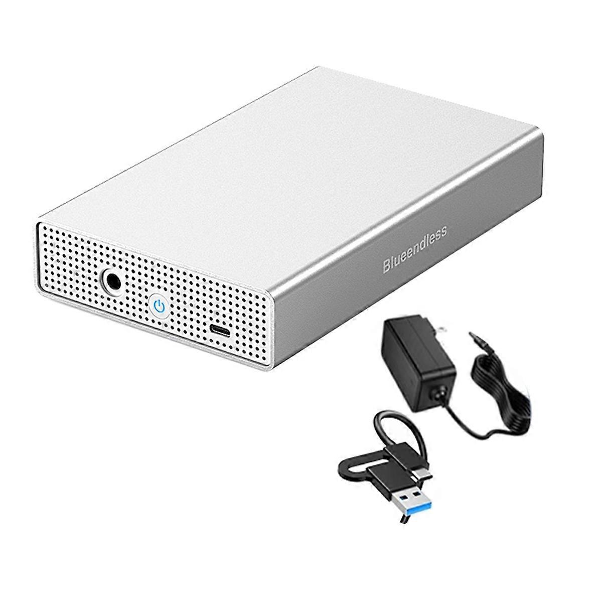 Gabinete de Disco Rígido Sas Usb C para 2.5/3.5 Polegadas Suporte SAS/SATA Max 20gb Disco Externo Hdd Case US