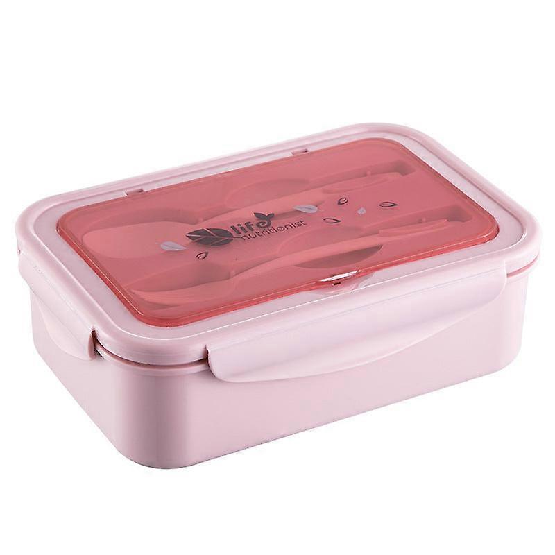Elosung 2 Pcs Pink Multipurpose Lunch Box With Spoon Fork Lunchboxes