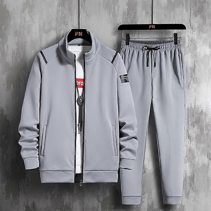 4 -Color Casual Loose Fit Suit Large Sports Suit Sweater +Pants Two -Piece Set L -8xl