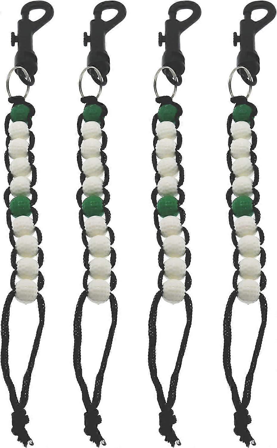 Set of 4 Golf Beads Score Counter Stroke Score Counter with Clip Score Counter Belt Bag Hook