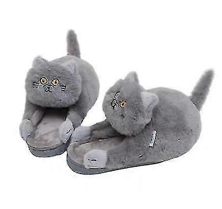 Plush Cotton Cat Slipper