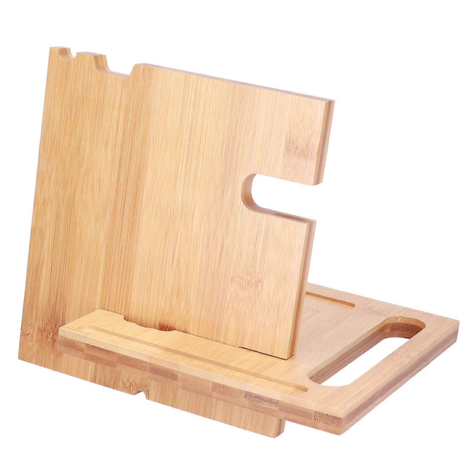 Wood Mobile Phone Holder Multi‑Functional Wallet Storage Box for Home Office Living Room
