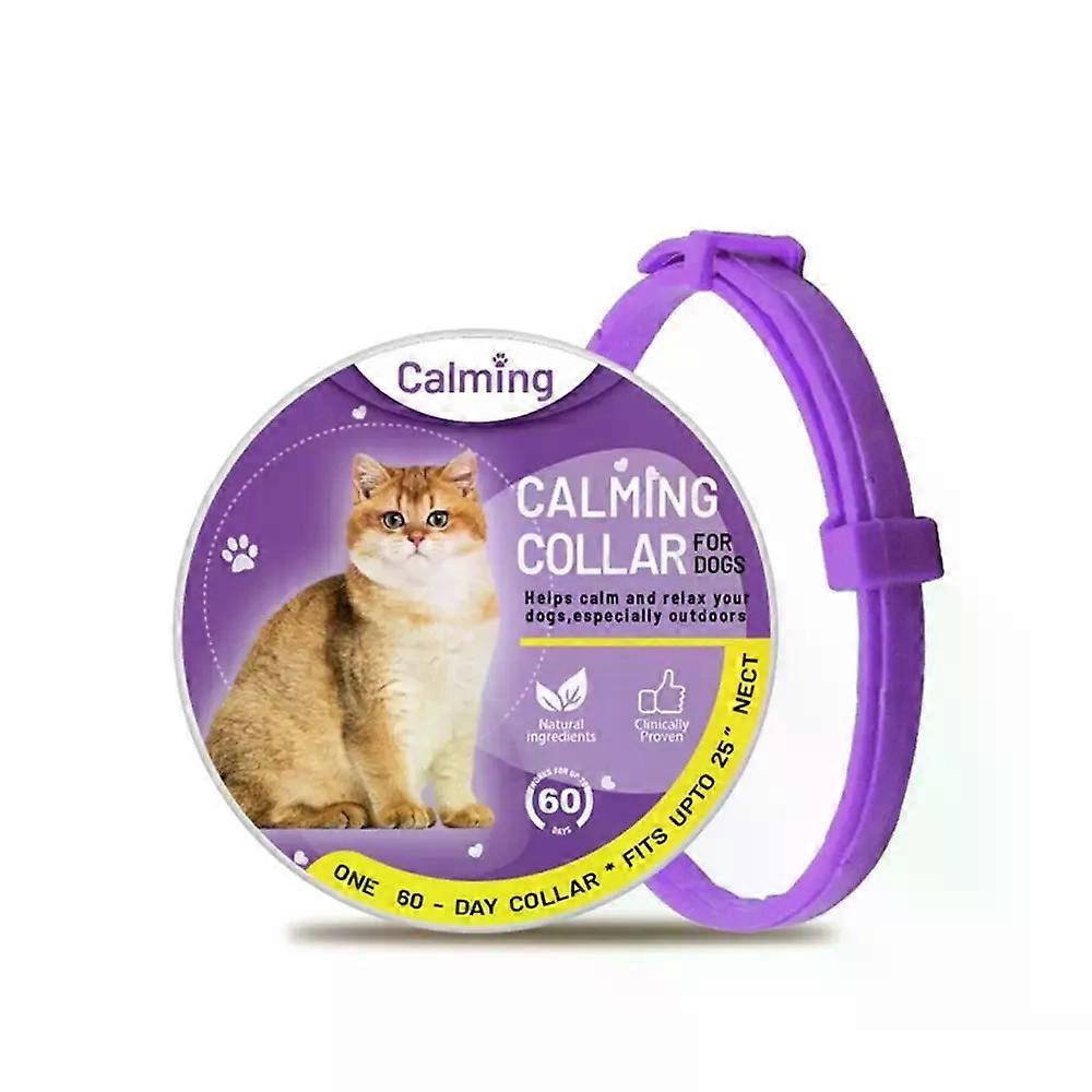 TPR Pacify Soothing Adjustable Anxiety Relief Stress Reduction Dog Cat Necklace Pet Calming Collar