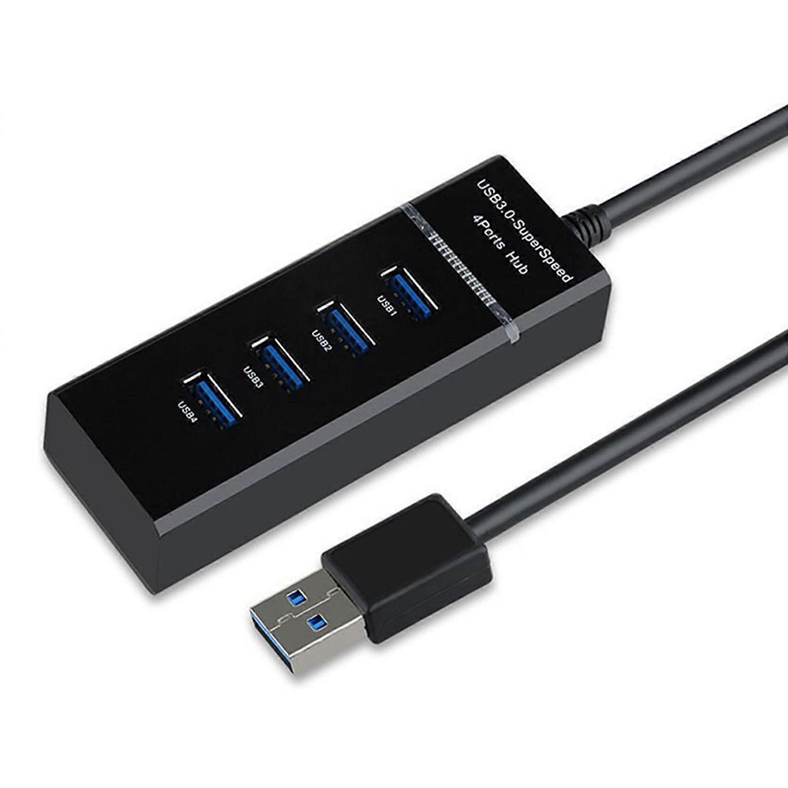 Highly Speed USB3.0 Hub 4Port USB Adapter Compatible for Desktop Laptop TV 5Gbps Efficient Data Transfer &Charging