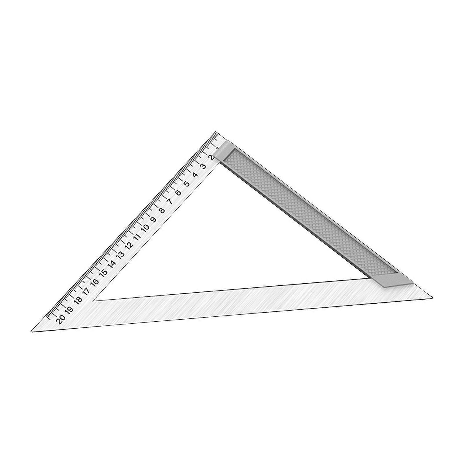 Üçgenler Kare Cetvel Metal Paslanmaz Çelik Hızlı Ölçüm İşaretleme Aracı Sağ Açılı 45/90 Derece Ağaç İşleme Aracı