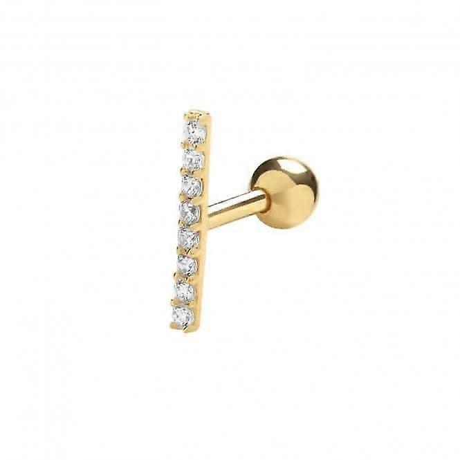 9ct 黄金氧化锆条软骨 6mm 柱钉 ES985