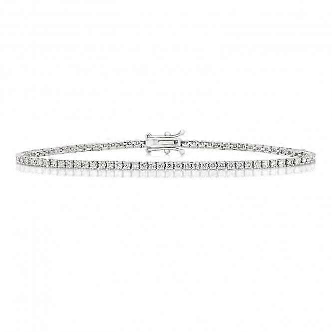 Diamond Jewellery 18ct Gold Tennis Bracelet BDQ702W/FG4