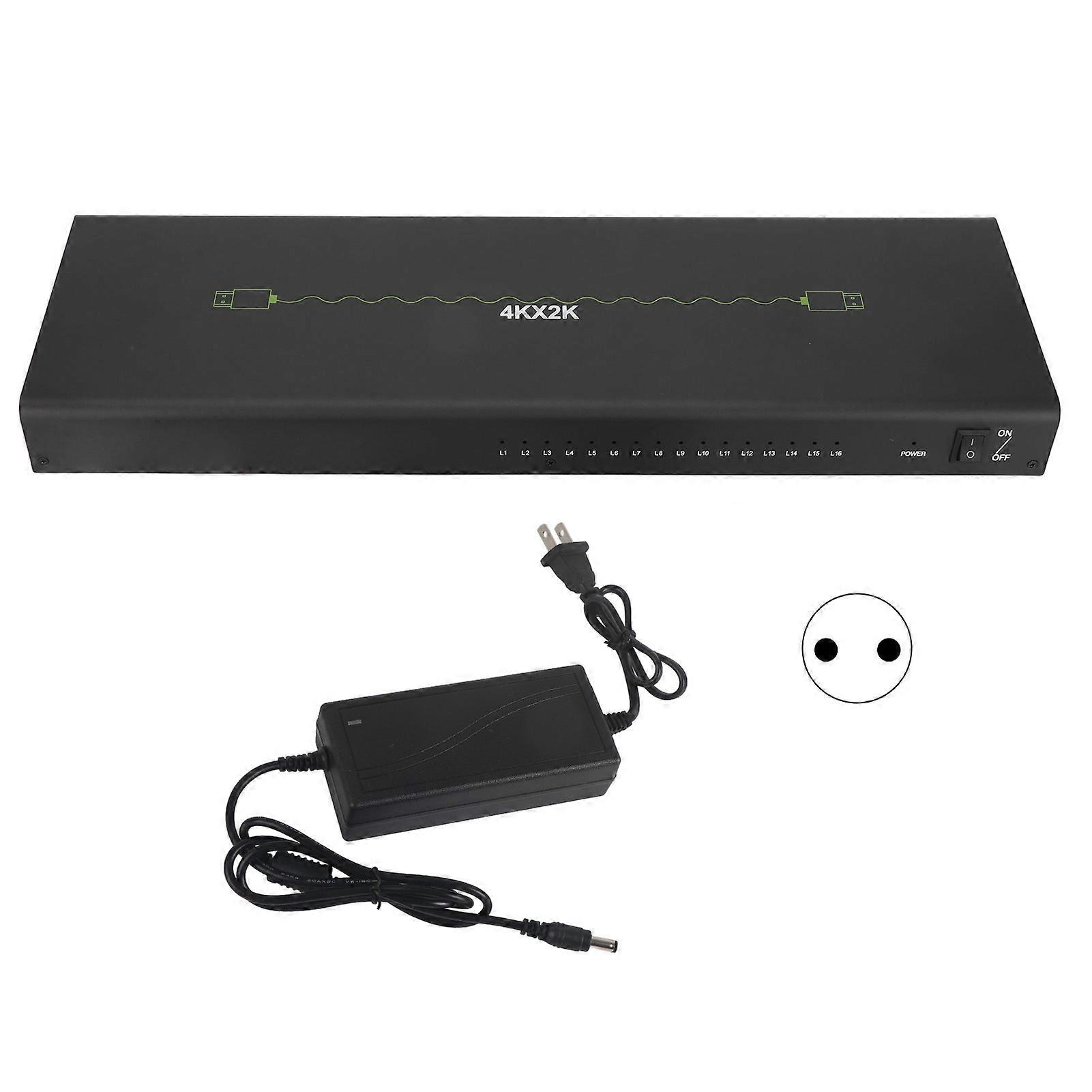Répartiteur d’interface multimédia haute définition 4K 1 en 16 Sortie stable Fiable Dispositif informatique pratique 100V à 240V