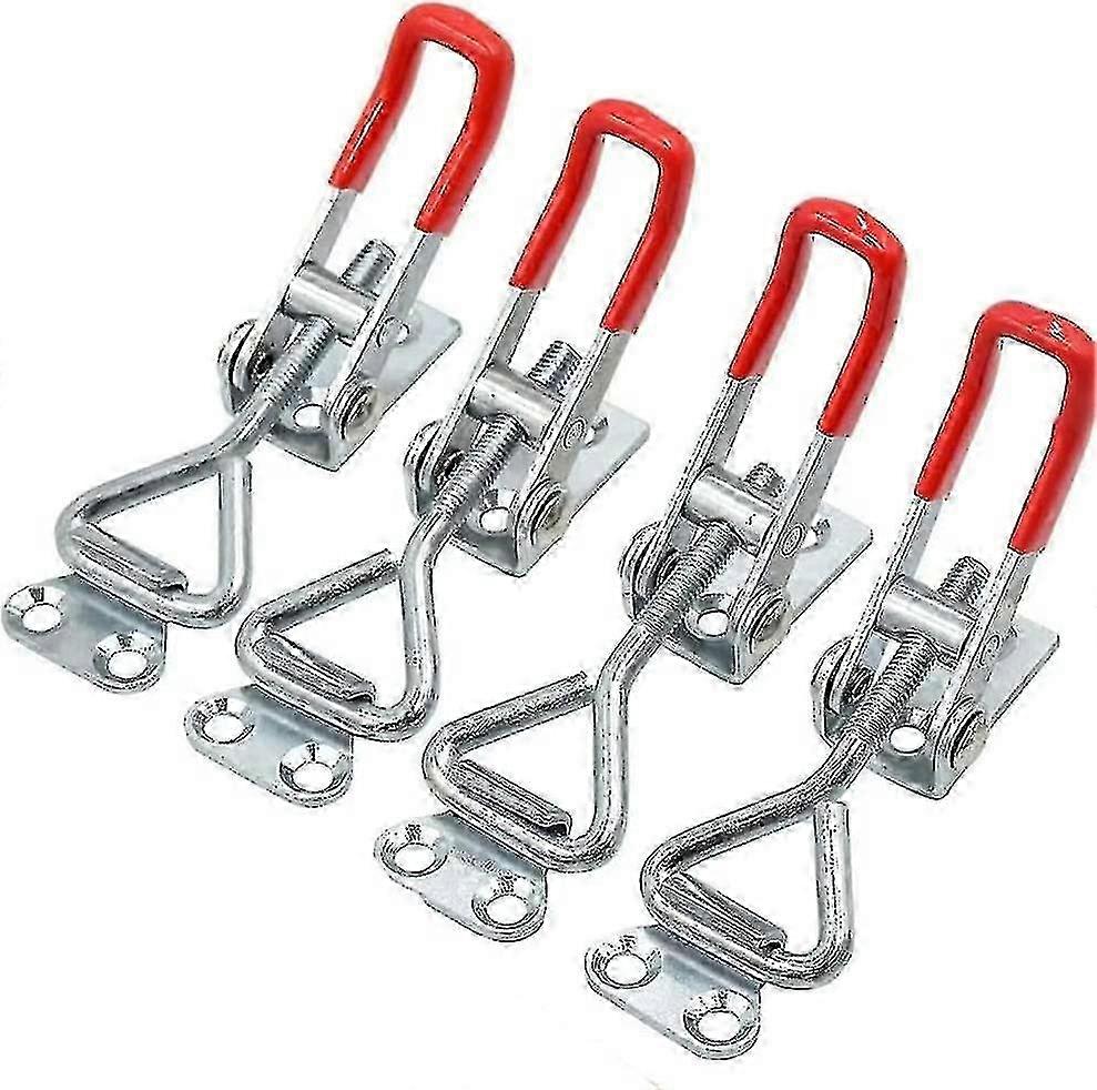 4-Pack Adjustable Metal Toggle Latches for Quick Release Ideal for Tool Boxes & Trunks
