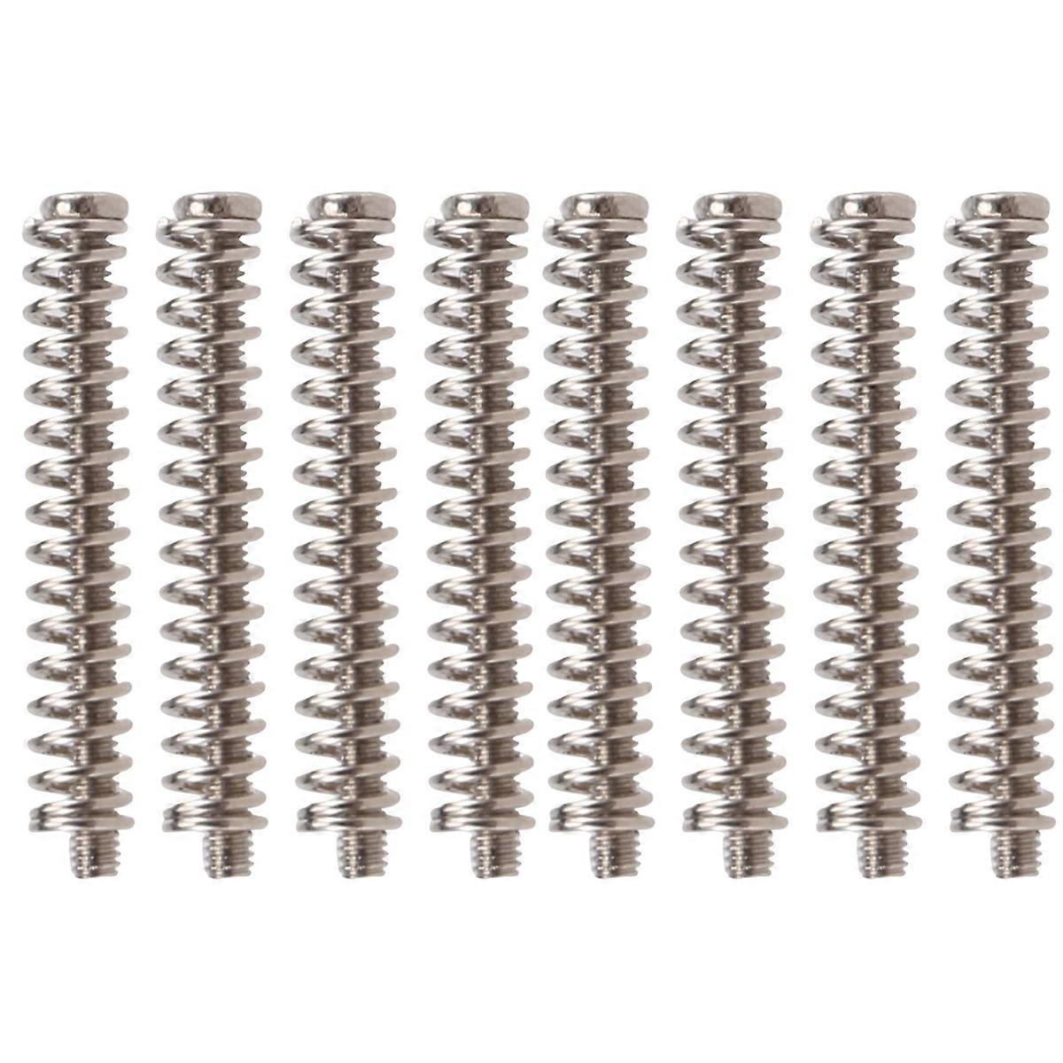 8 Pcs M2.5x32MM Electric Guitar Adjust Height Screw and Spring Silver