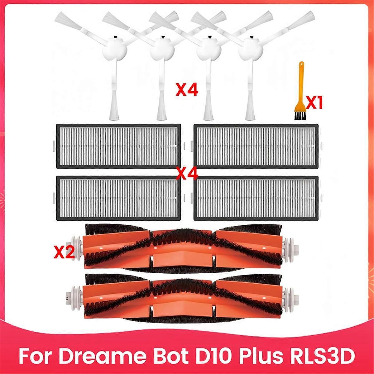 Accessories Kit for Bot D10 Plus RLS3D Robot Vacuum Main Side Brush Hepa Filter Replacement Spare Pa
