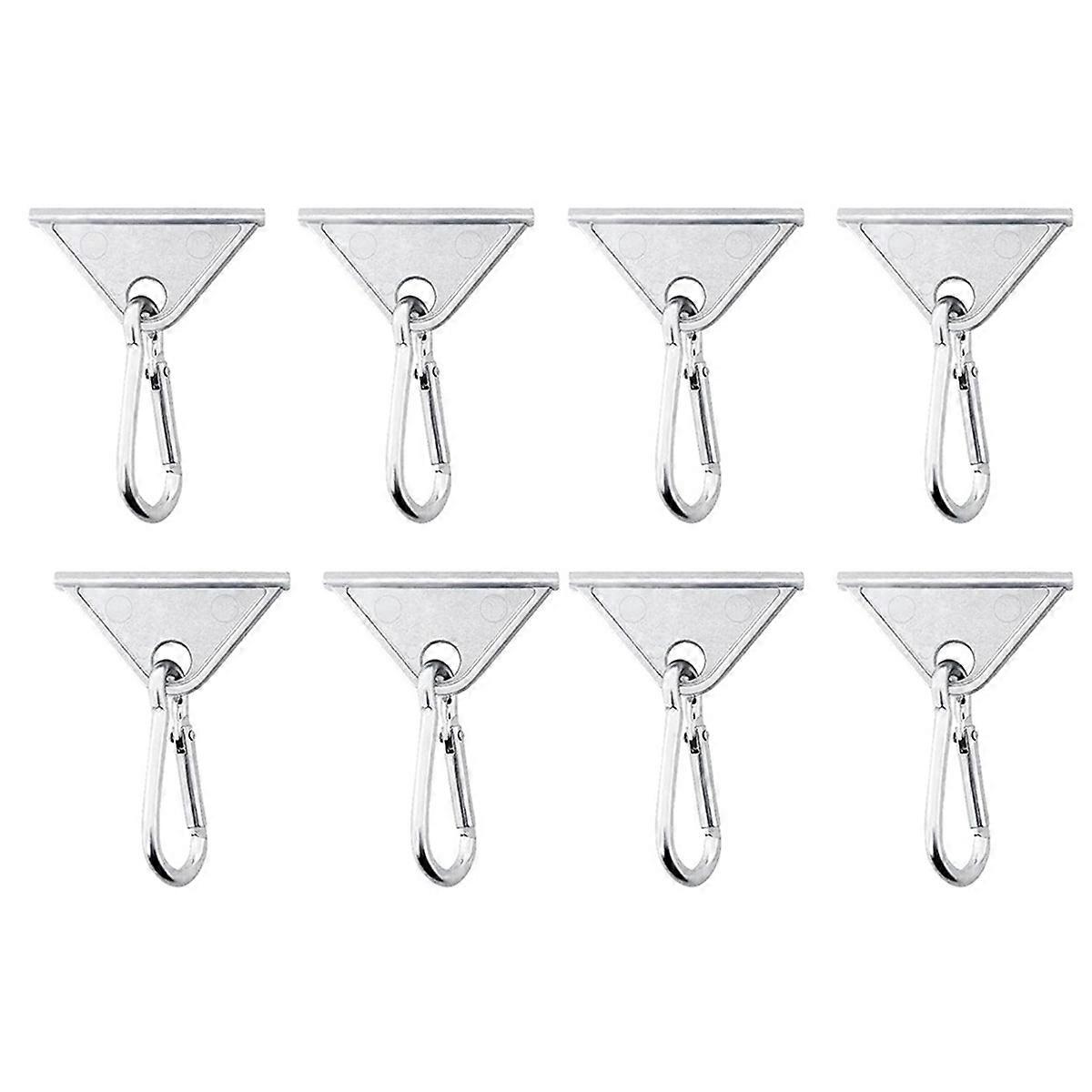 8 Pack 2020 Extrusion Sliding Hook Silver