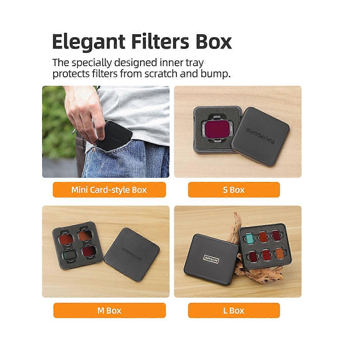 ND8 + ND16 + ND32 + ND64 + ND128 Filter Drohnenfilter